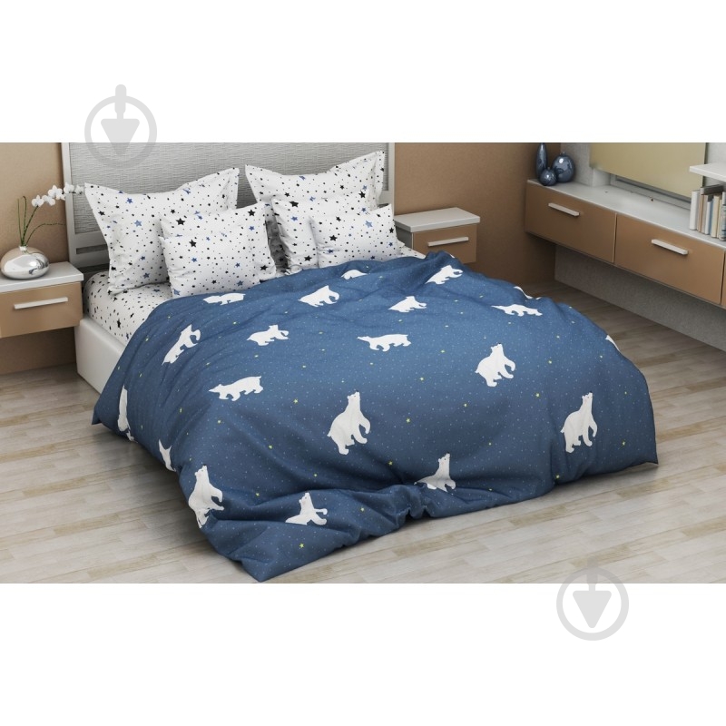 Комплект постільної білизни Agidel синій SoundSleep - фото 1 Комплект постільної білизни Agidel синій SoundSleep - фото 1
