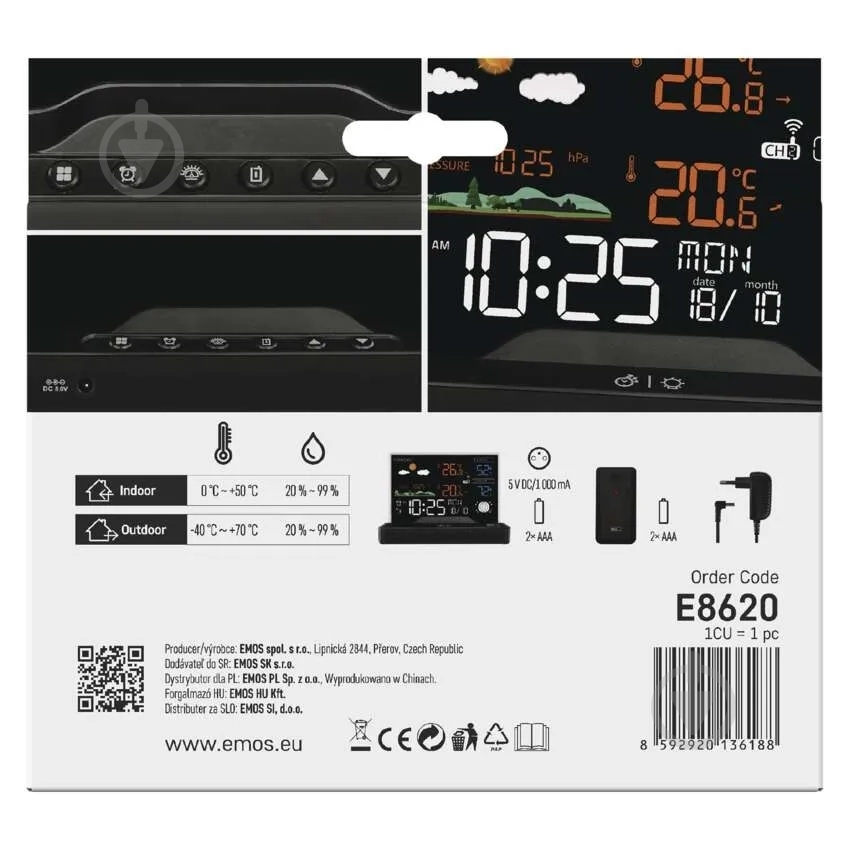 Метеостанция Emos E8620 беспроводная цифровая - фото 14