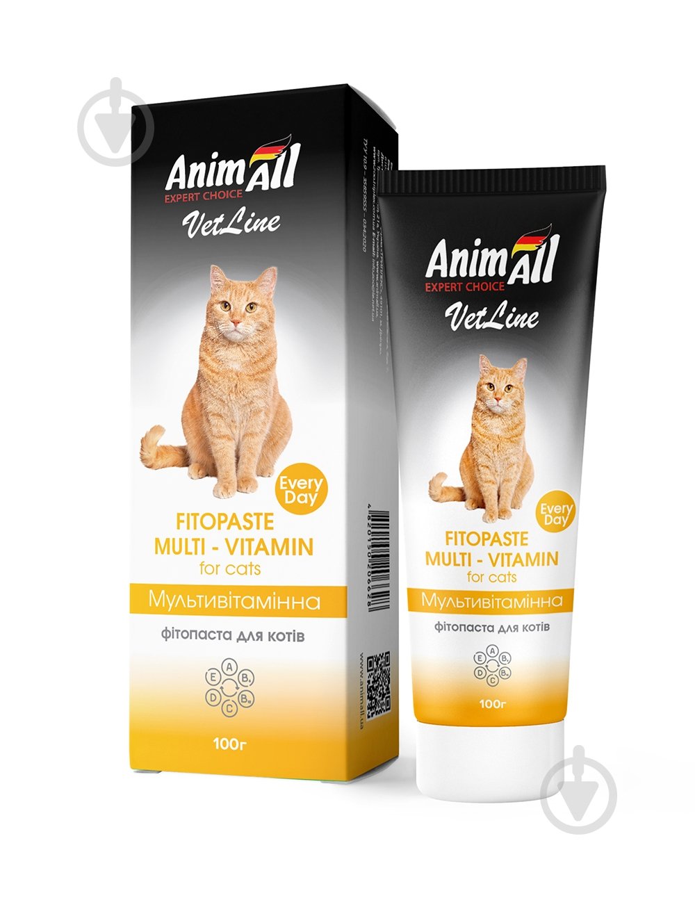 Фитопаста Animall Vetline Мультивитаминная для котов 100 г - фото 1
