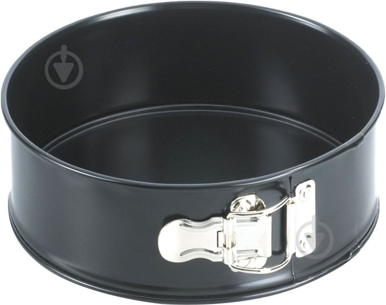 Форма для выпечки Alpfa разъемная с плоским дном и антипригарным покрытием черная 18 см 730018 - фото 1