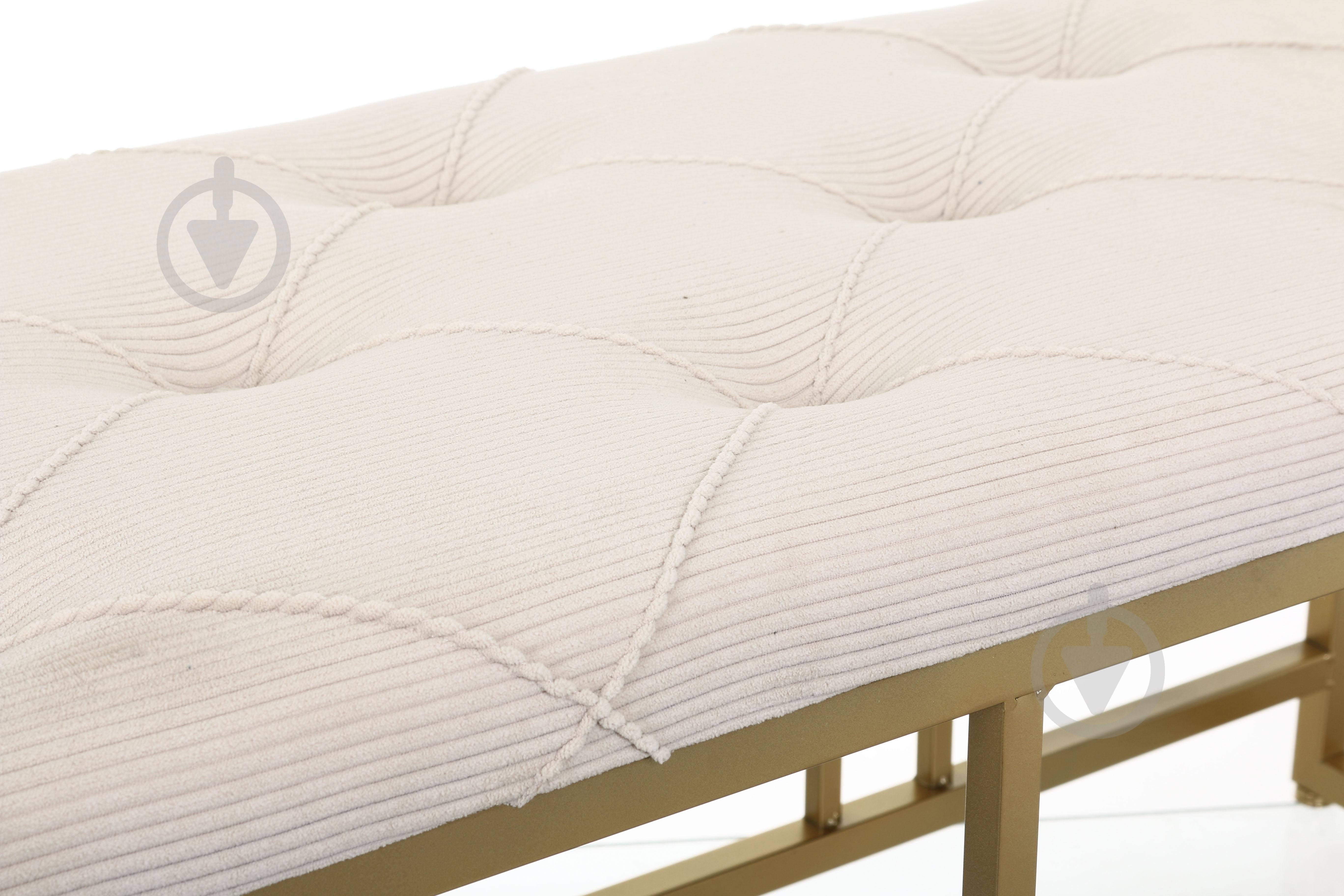 Банкетка Sensio La-Graf 117х46х42 мм бежевый/золотой (A-017) - фото 3 Банкетка Sensio La-Graf 117х46х42 мм бежевый/золотой (A-017) - фото 3