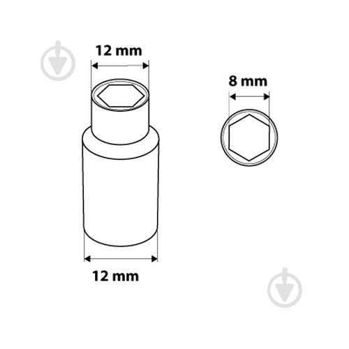 Головка NEO tools 8 мм 08-493 - фото 2