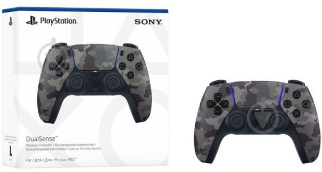 Геймпад беспроводной Sony DualSense PS5 Grey Camo (1128147) EU - фото 6