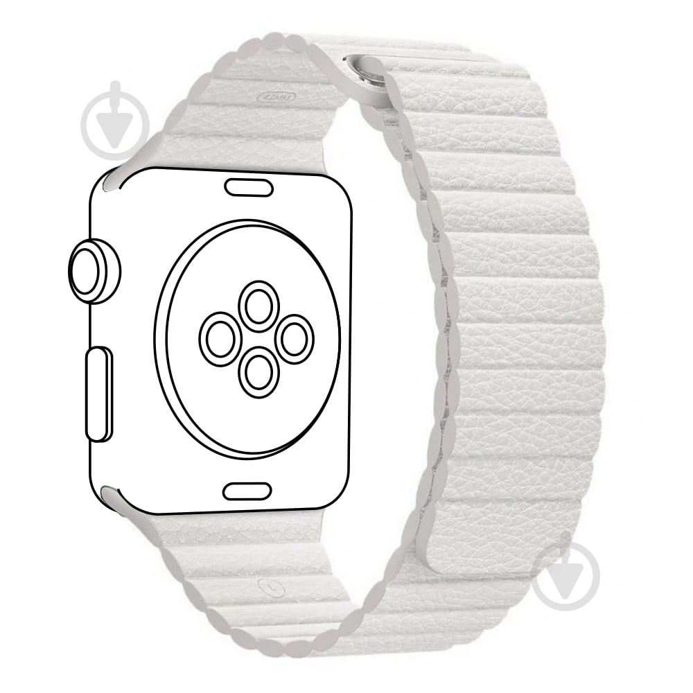 Ремешок Armorstandart Leather Loop для Apple Watch 38/40 mm white ARM57835 - фото 1