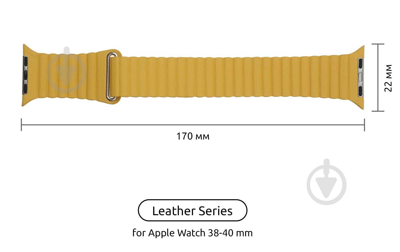 Ремінець Armorstandart Leather Loop для Apple Watch 38/40 mm yellow ARM57841 - фото 2