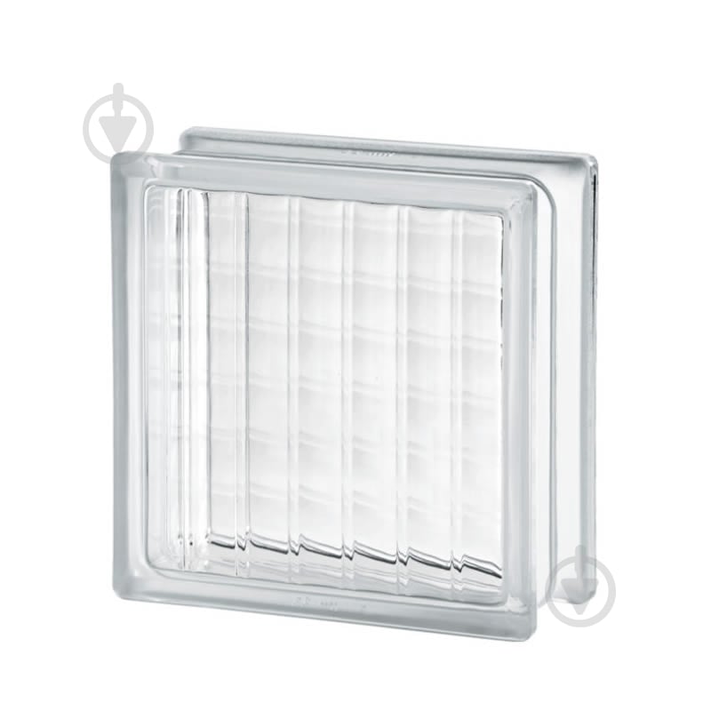 Склоблок SEVES Basic 190x190x80 мм Cross large прозорий - фото 1