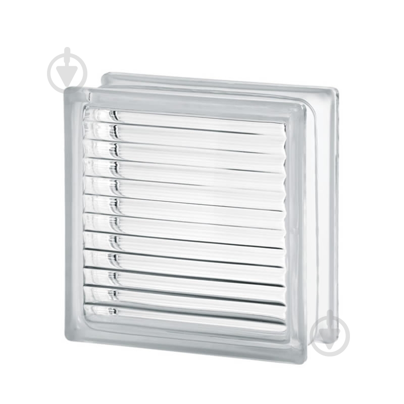 Склоблок SEVES Basic 190x190x80 Paralline прозорий - фото 1