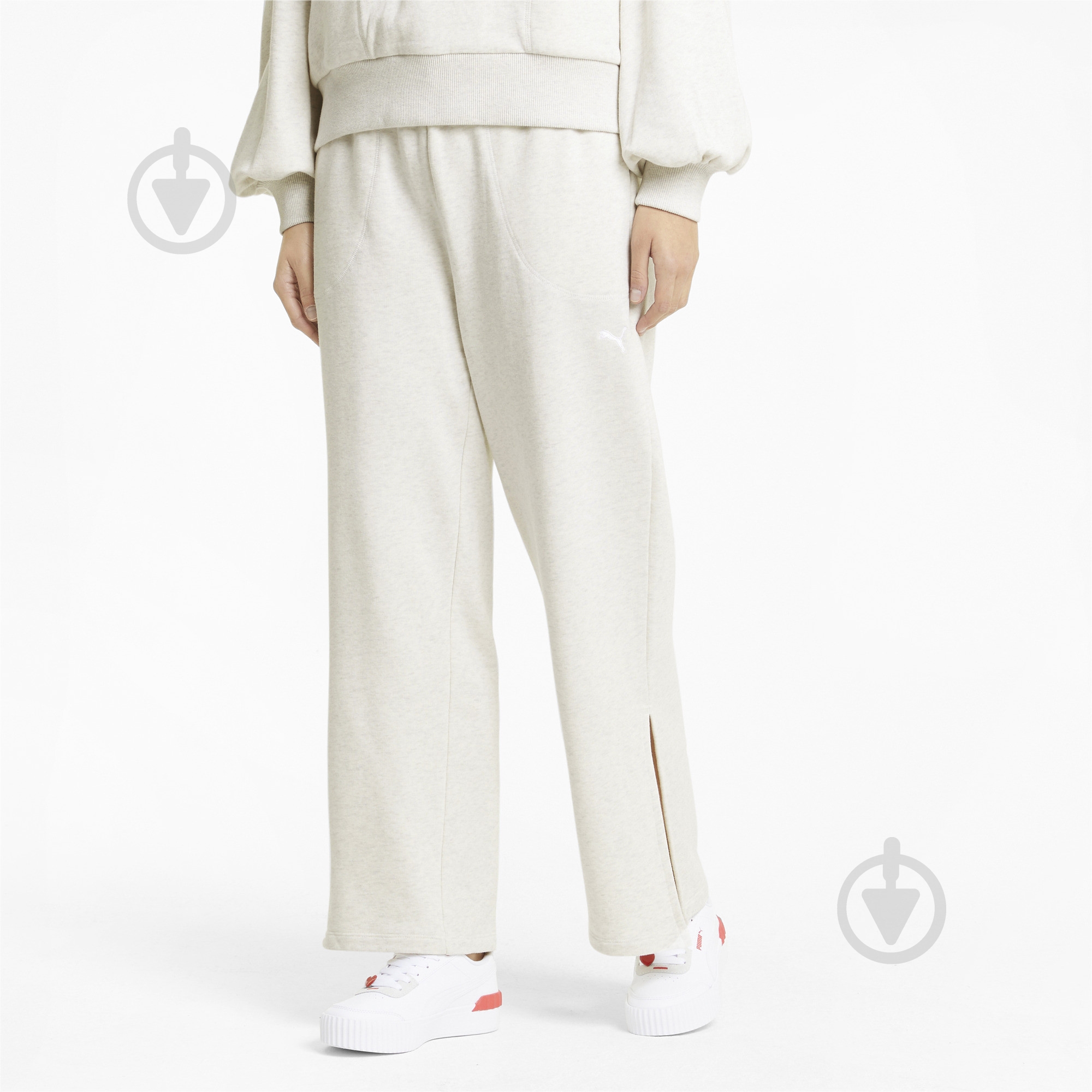 Брюки Puma HER Wide Pants 58596802 р. L белый - фото 1