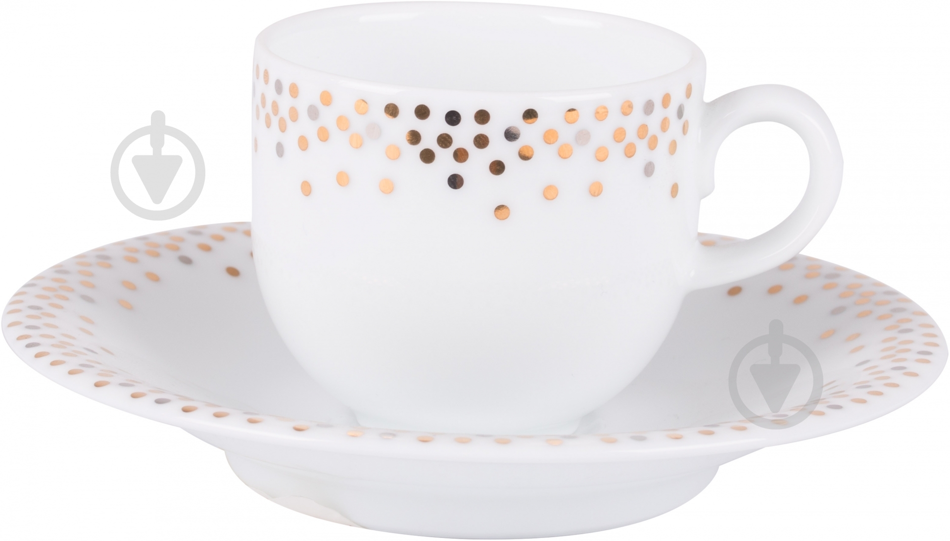 Чашка с блюдцем DPL Miks Dots Gold 80 мл - фото 2