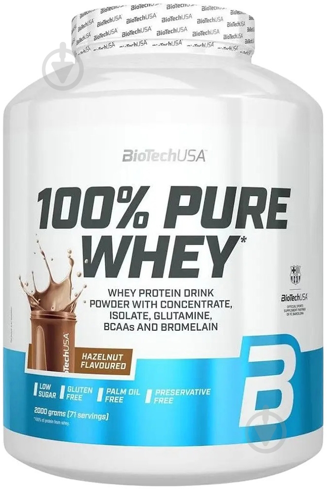 Протеин BioTechUSA 100% Pure Whey Лесной орех 2000 г - фото 1 Протеин BioTechUSA 100% Pure Whey Лесной орех 2000 г - фото 1