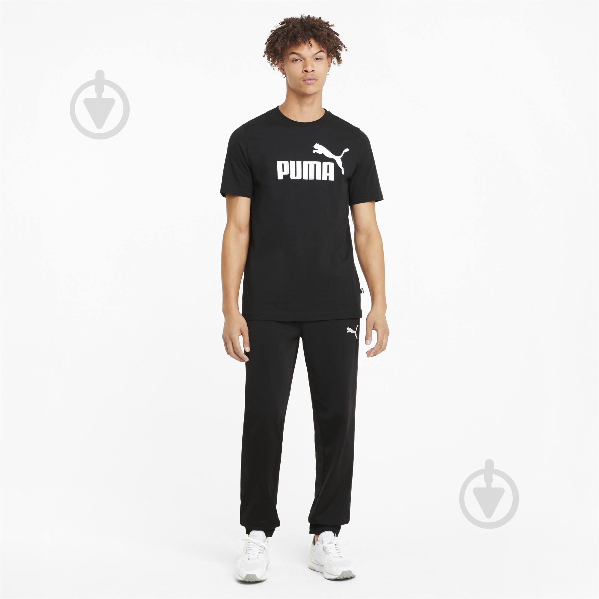 Футболка Puma ESS Logo Tee 58666601 р.S черный - фото 5