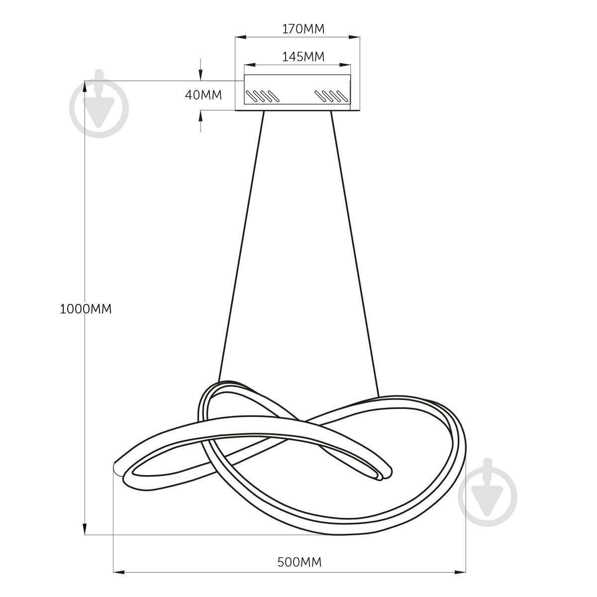 Люстра підвісна LED CONCEPT TAWLEY PL 67 Вт білий - фото 4