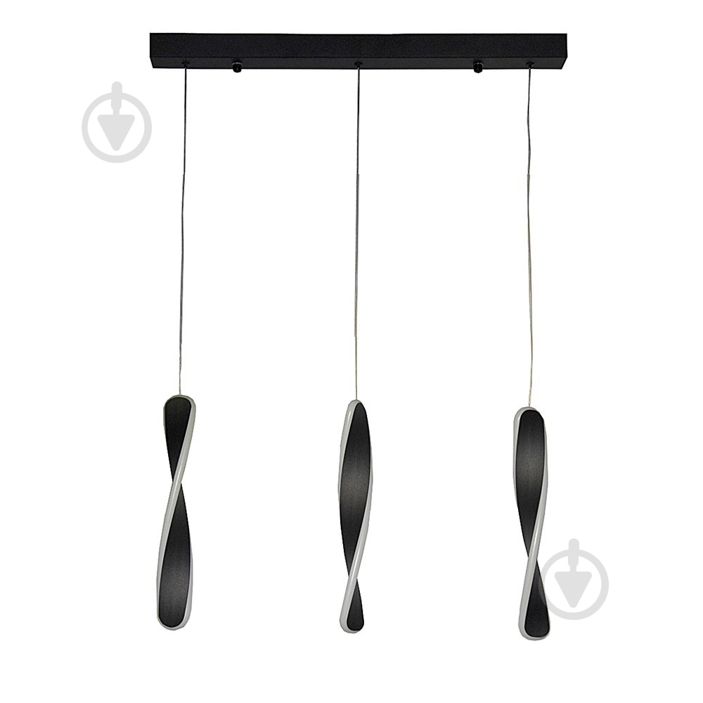 Люстра светодиодная PowerLux 24 Вт LED-модуль черный PW21867 - фото 1