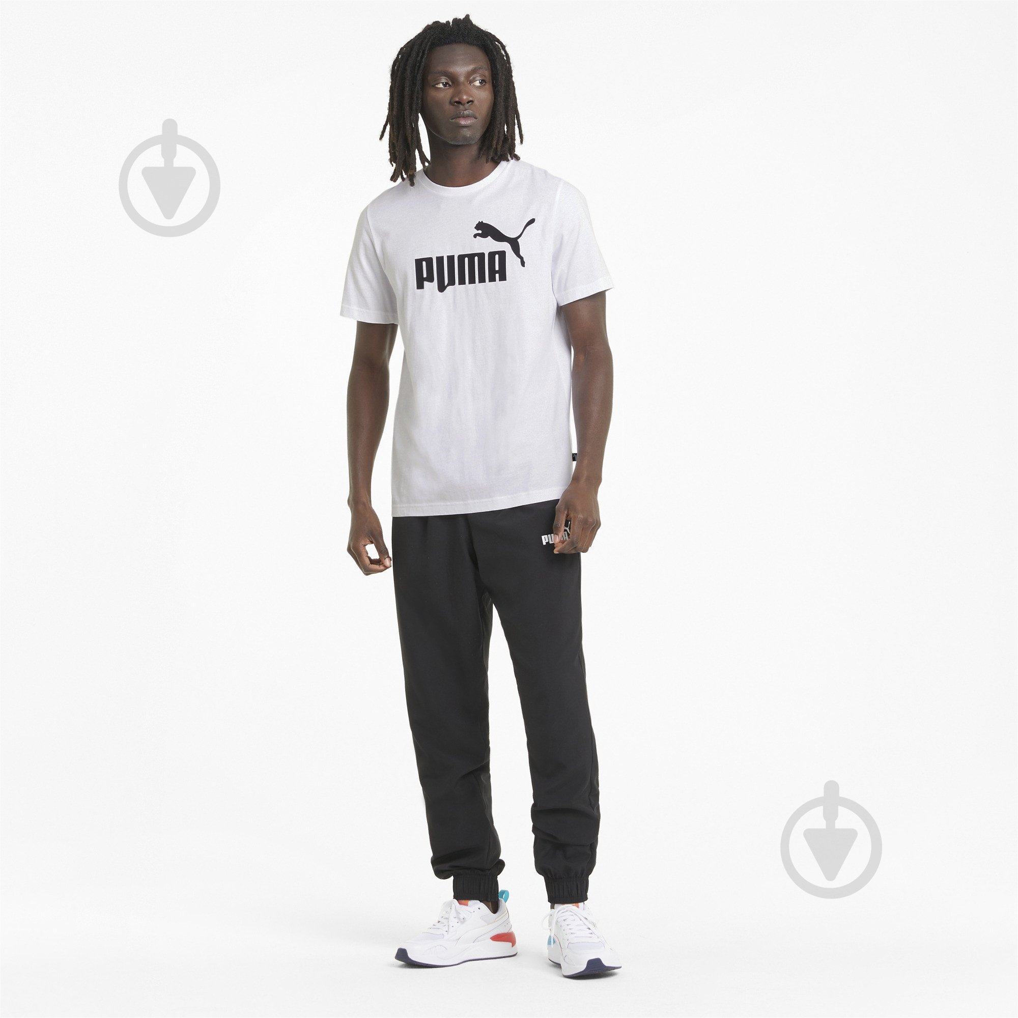 Футболка Puma ESS Logo Tee 58666602 р.L белый - фото 3