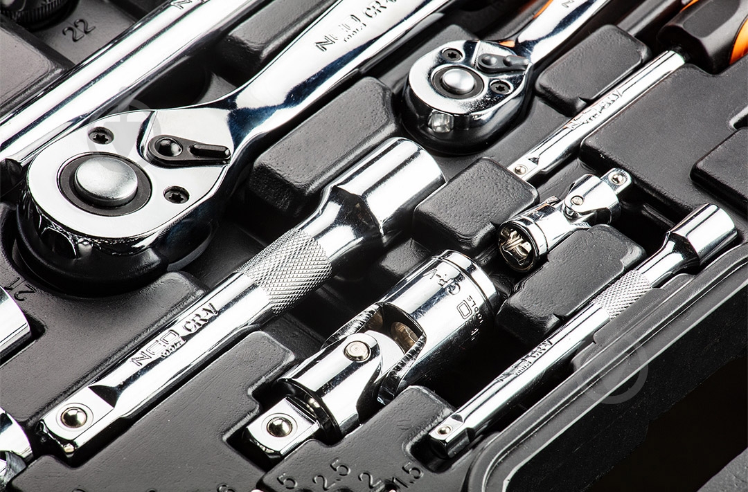 Головка NEO tools 1/4"(F)×3/8"(M) 77 шт. 08-915 - фото 5 Головка NEO tools 1/4"(F)×3/8"(M) 77 шт. 08-915 - фото 5