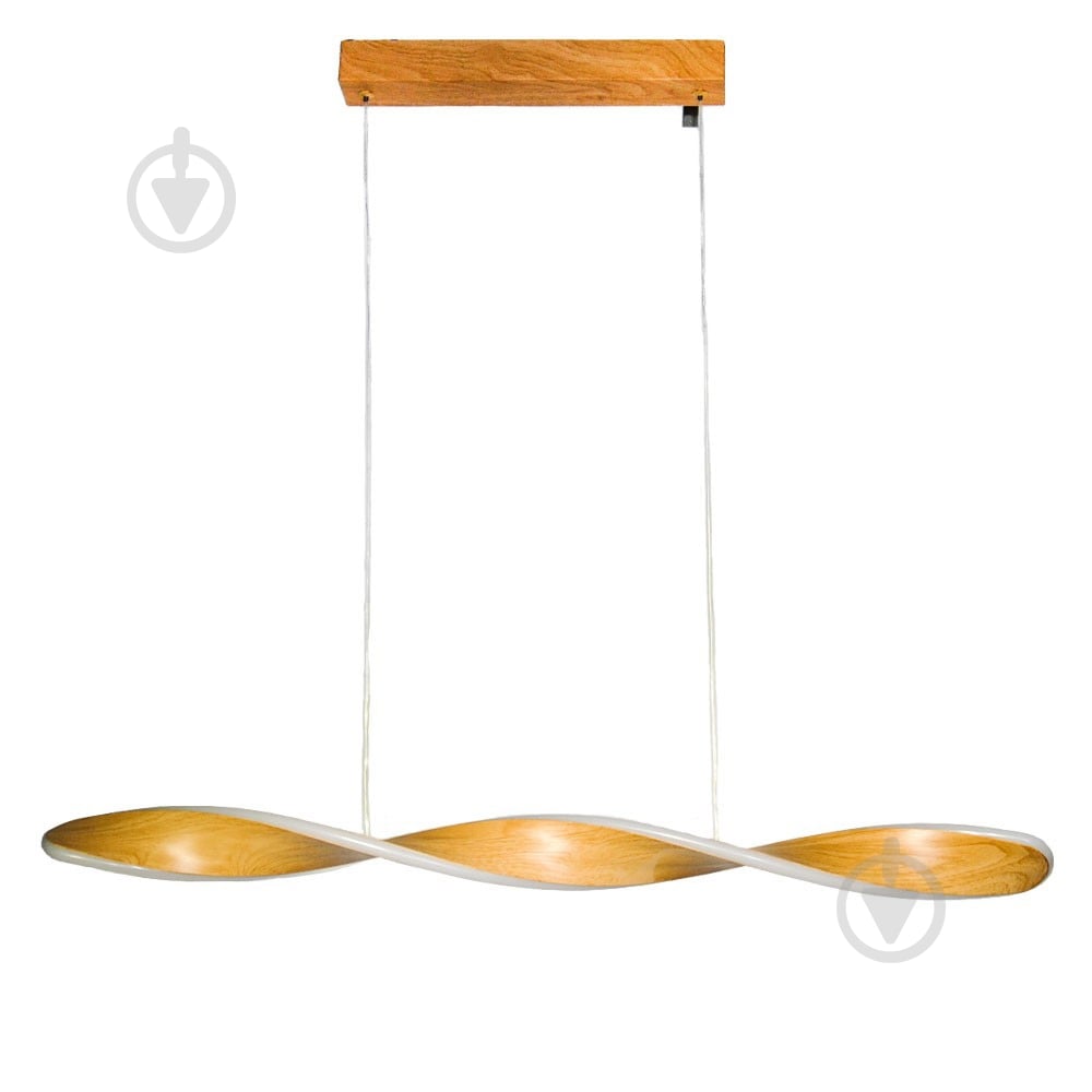 Люстра светодиодная PowerLux 20 Вт LED-модуль дерево PW21843 - фото 1