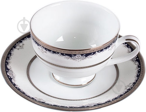 Чашка с блюдцем DPL Cler Platina 200 мл 5075 - фото 1 Чашка с блюдцем DPL Cler Platina 200 мл 5075 - фото 1