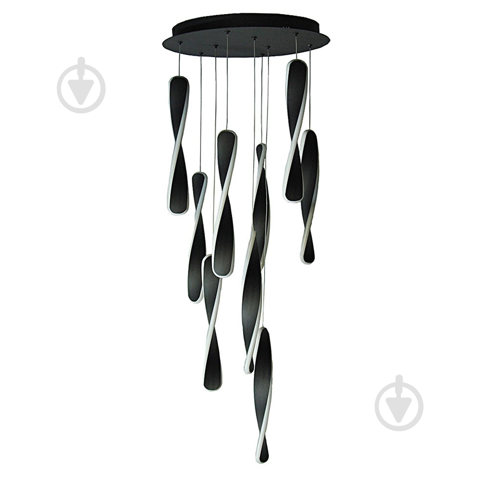 Люстра подвесная PowerLux 74 Вт LED-модуль черный PW21966 - фото 1