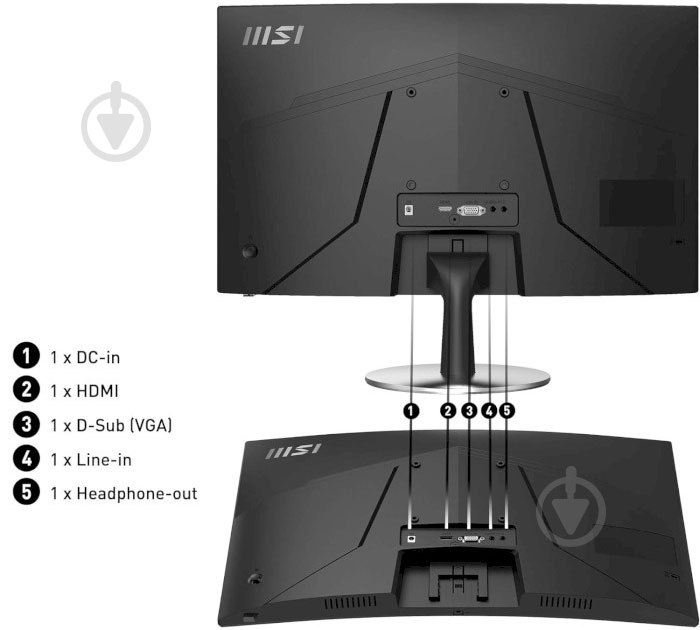 Монитор MSI PRO MP2422C 23,6" (PRO MP2422C) - фото 8