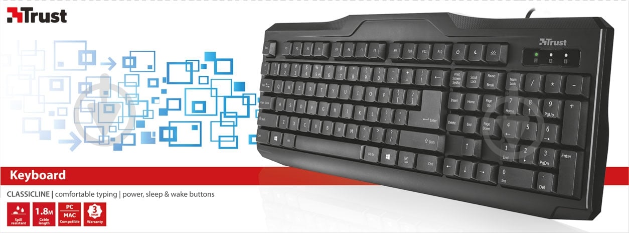 Клавиатура Trust ClassicLine Keyboard RU (6250858) - фото 5