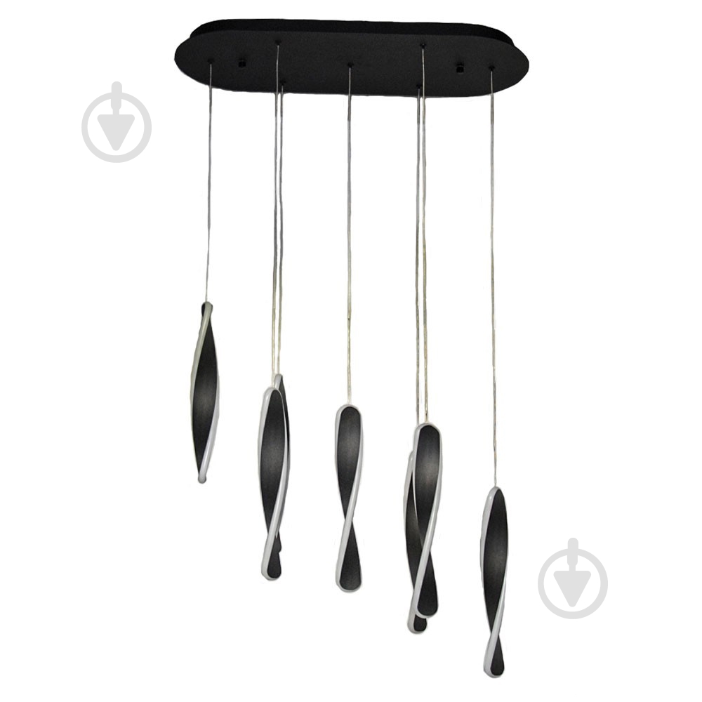 Люстра подвесная PowerLux 56 Вт LED-модуль черный PW21942 - фото 1