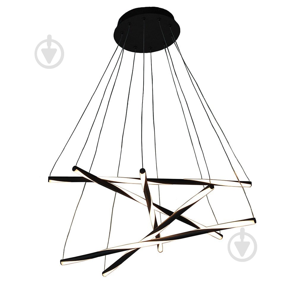 Люстра подвесная PowerLux 36 Вт LED-модуль черный PW21904 - фото 1