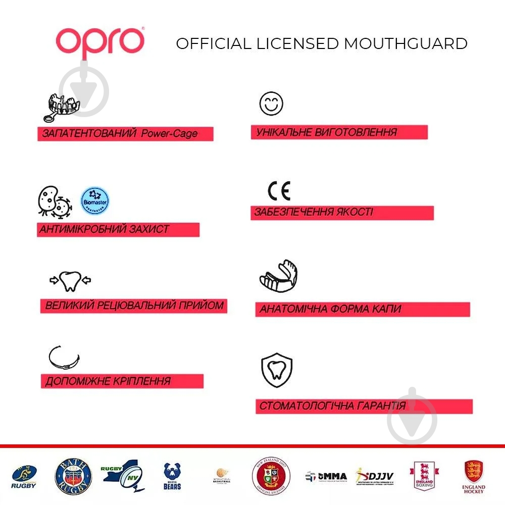 Капа Opro Snap-Fit FOR BRACES синяя р. универсальный - фото 3