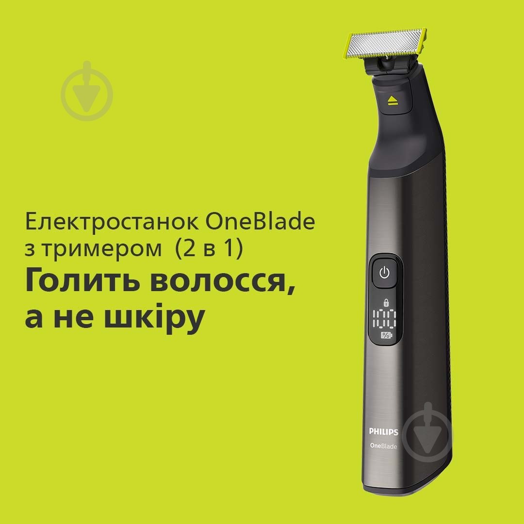 Электростанок с триммером Philips OneBlade Pro QP6650/61 (2 в 1) - фото 2