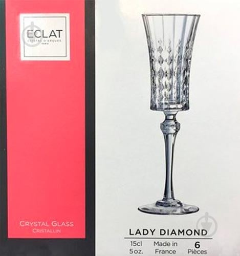 Набор бокалов для шампанского Cristal Darques Lady Diamond 150 мл 6 шт. - фото 5