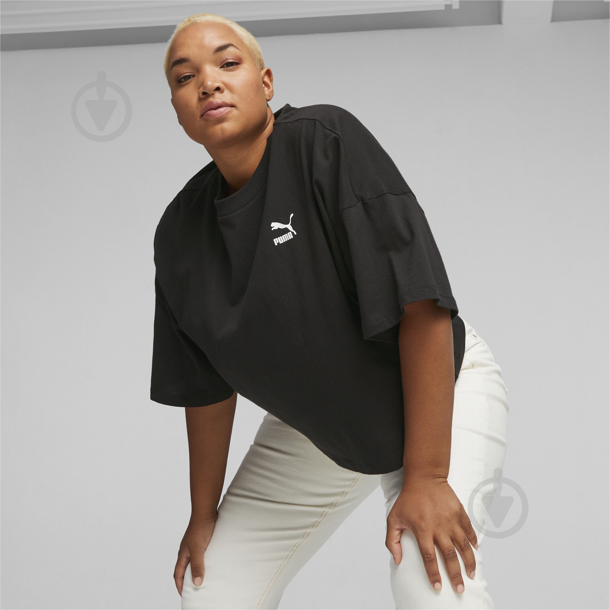 Футболка Puma CLASSICS OVERSIZED TEE 62138101 р.M чорний - фото 4
