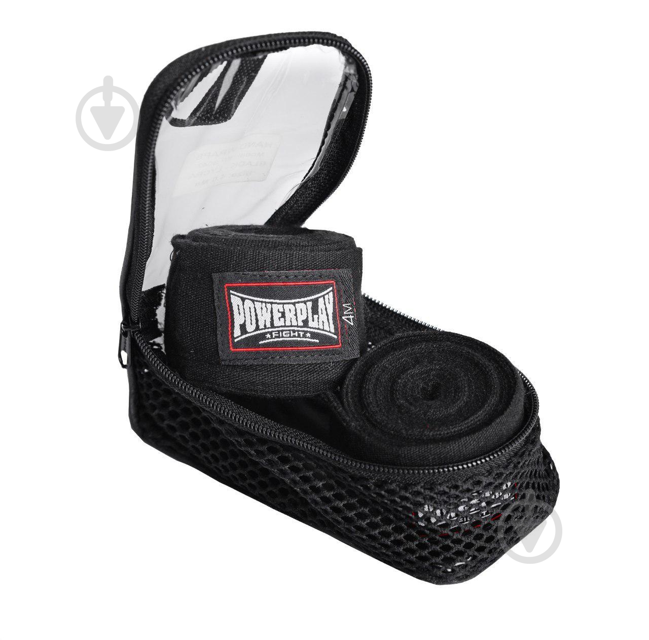 Боксерські бинти PowerPlay уні. чорні 400 см PP_3047_Black - фото 1