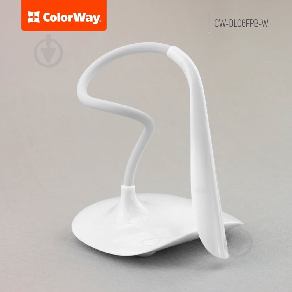 Настільна лампа ColorWay Portable & Flexible з вбудованим акумулятором 1x1,5 Вт білий CW-DL06FPB-W - фото 10 Настільна лампа ColorWay Portable & Flexible з вбудованим акумулятором 1x1,5 Вт білий CW-DL06FPB-W - фото 10