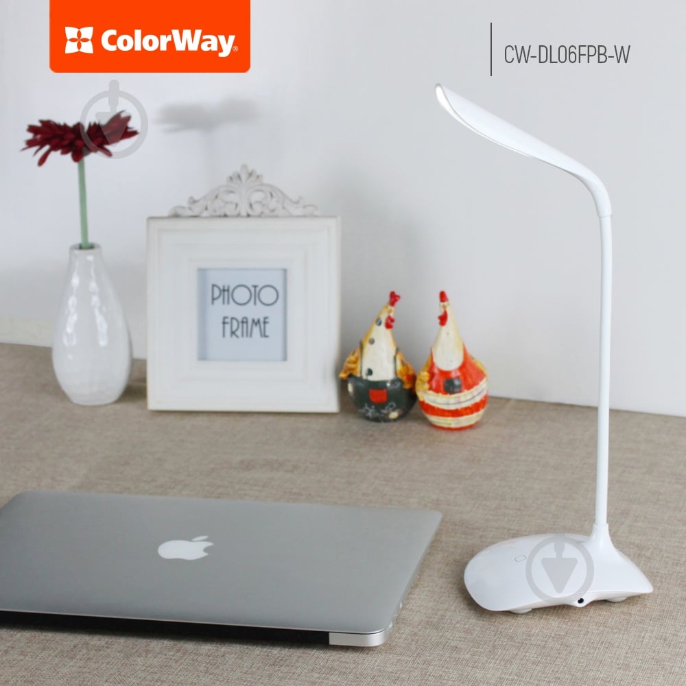 Настільна лампа ColorWay Portable & Flexible з вбудованим акумулятором 1x1,5 Вт білий CW-DL06FPB-W - фото 12 Настільна лампа ColorWay Portable & Flexible з вбудованим акумулятором 1x1,5 Вт білий CW-DL06FPB-W - фото 12