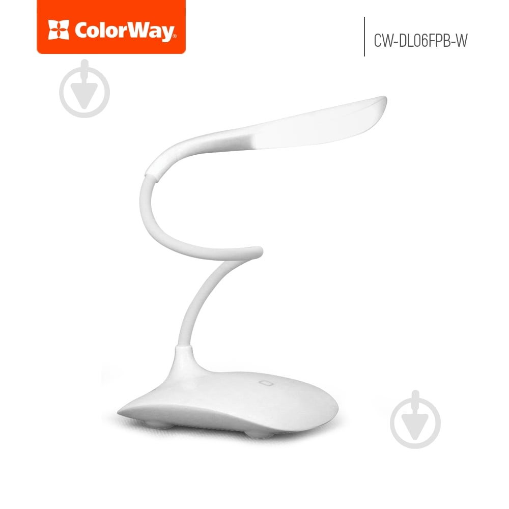 Настільна лампа ColorWay Portable & Flexible з вбудованим акумулятором 1x1,5 Вт білий CW-DL06FPB-W - фото 3 Настільна лампа ColorWay Portable & Flexible з вбудованим акумулятором 1x1,5 Вт білий CW-DL06FPB-W - фото 3