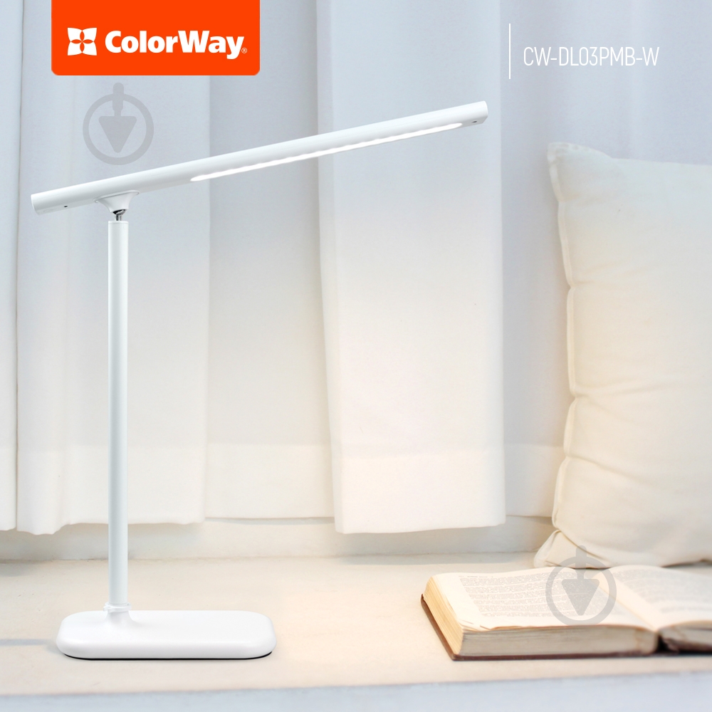 Настільна лампа акумуляторна ColorWay Portable Magnet з вбудованим акумулятором White 1x4 Вт білий CW-DL03PMB-W - фото 12