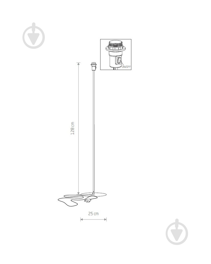 Торшер Nowodvorski Petit 40 Вт E27 белый 8345 - фото 3