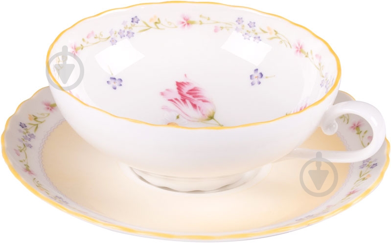 Чашка с блюдцем Noritake Juene Fleur 160 мл - фото 1 Чашка с блюдцем Noritake Juene Fleur 160 мл - фото 1
