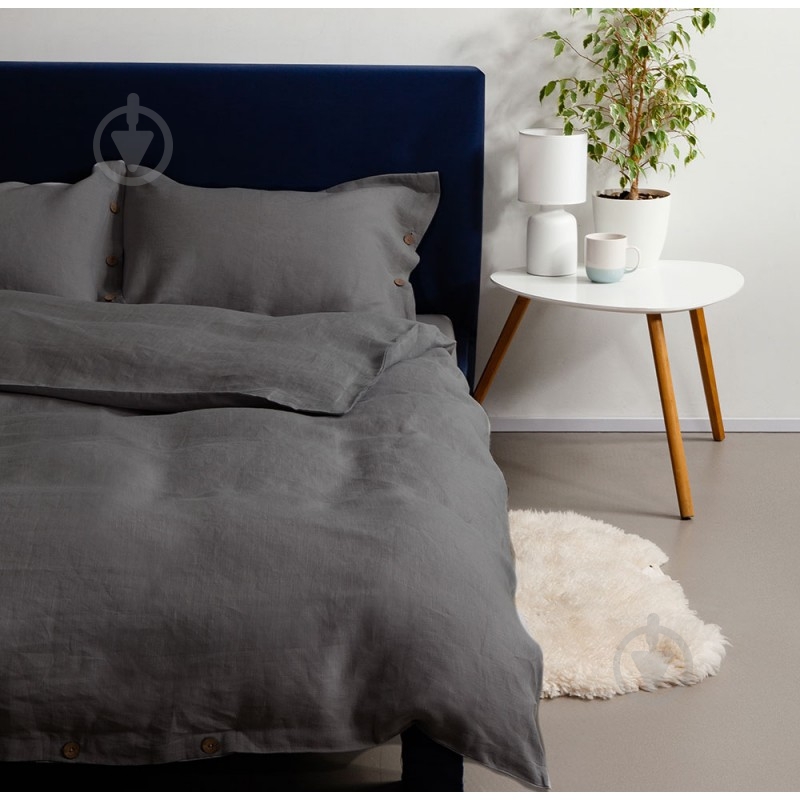 Комплект постельного белья Soft Dark Grey евро серый SoundSleep - фото 1