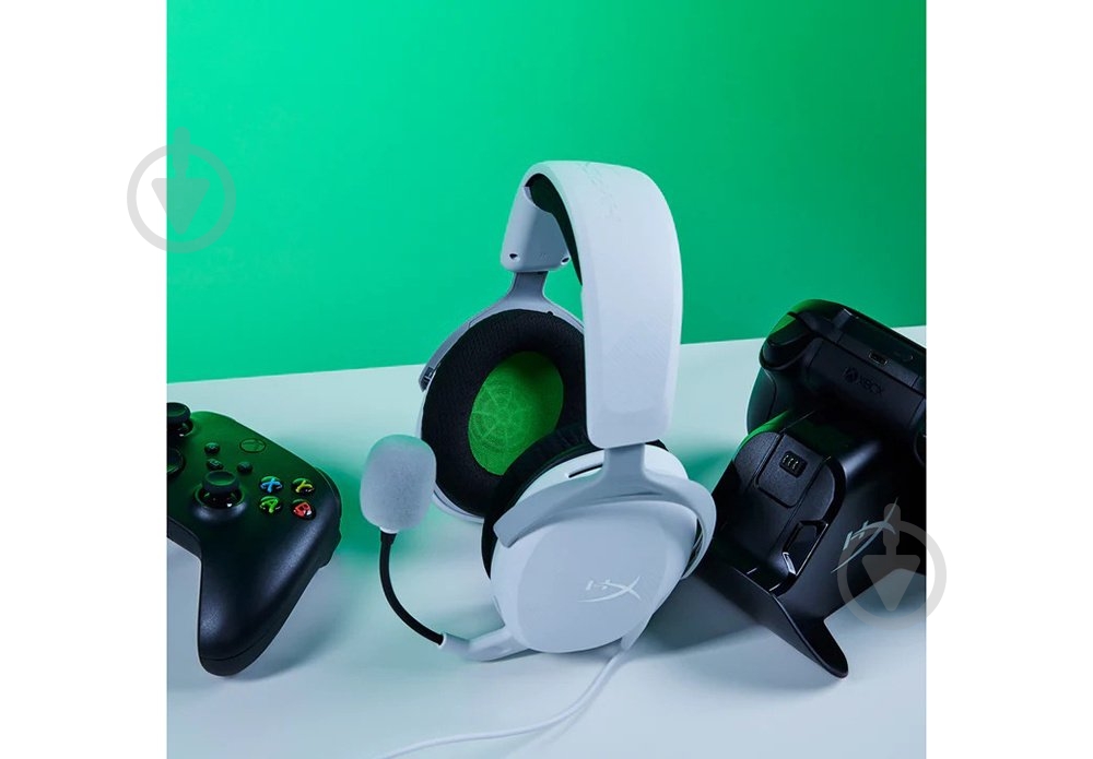 Наушники HyperX Cloud Stinger 2 Core Xbox white/green (6H9B7AA) - фото 8
