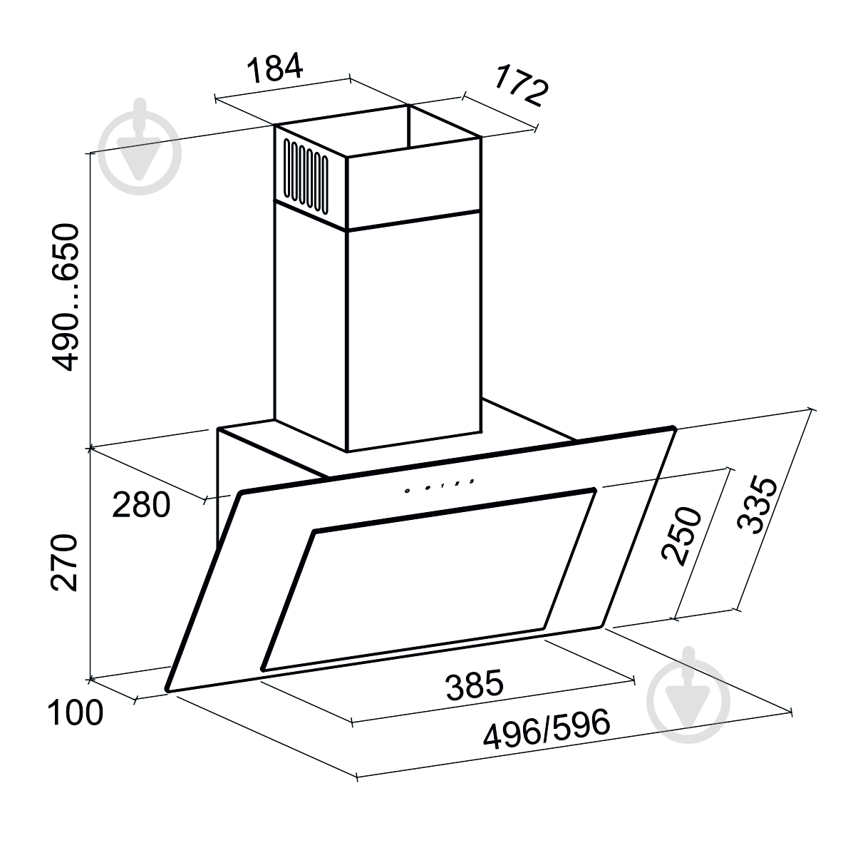 Вытяжка Eleyus SENSA SENSA 1000 LED 60 BL - фото 13