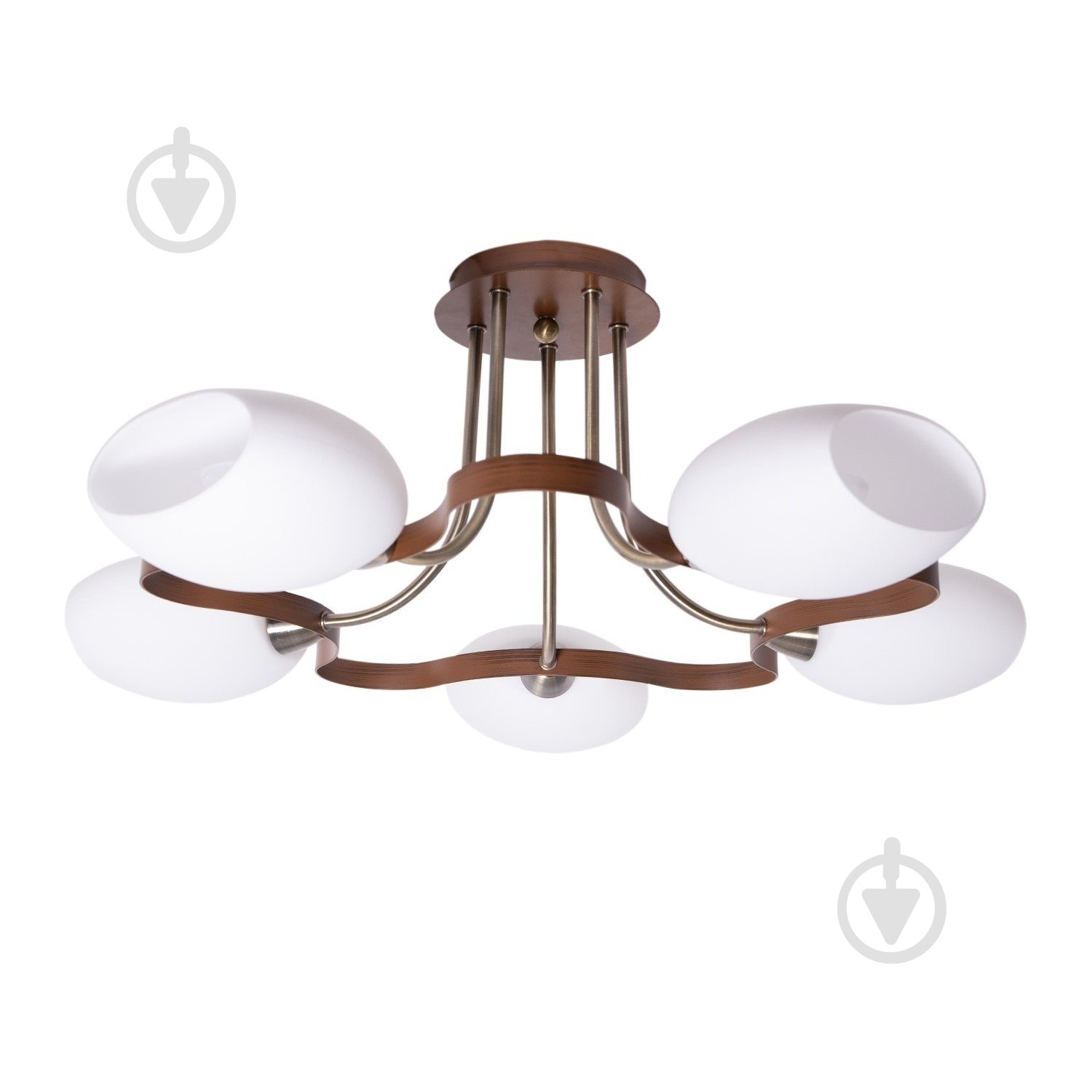 ВИТРИНА! Люстра потолочная Altalusse INL-9210C-15 5x40 Вт E14 античная бронза/орех - фото 1