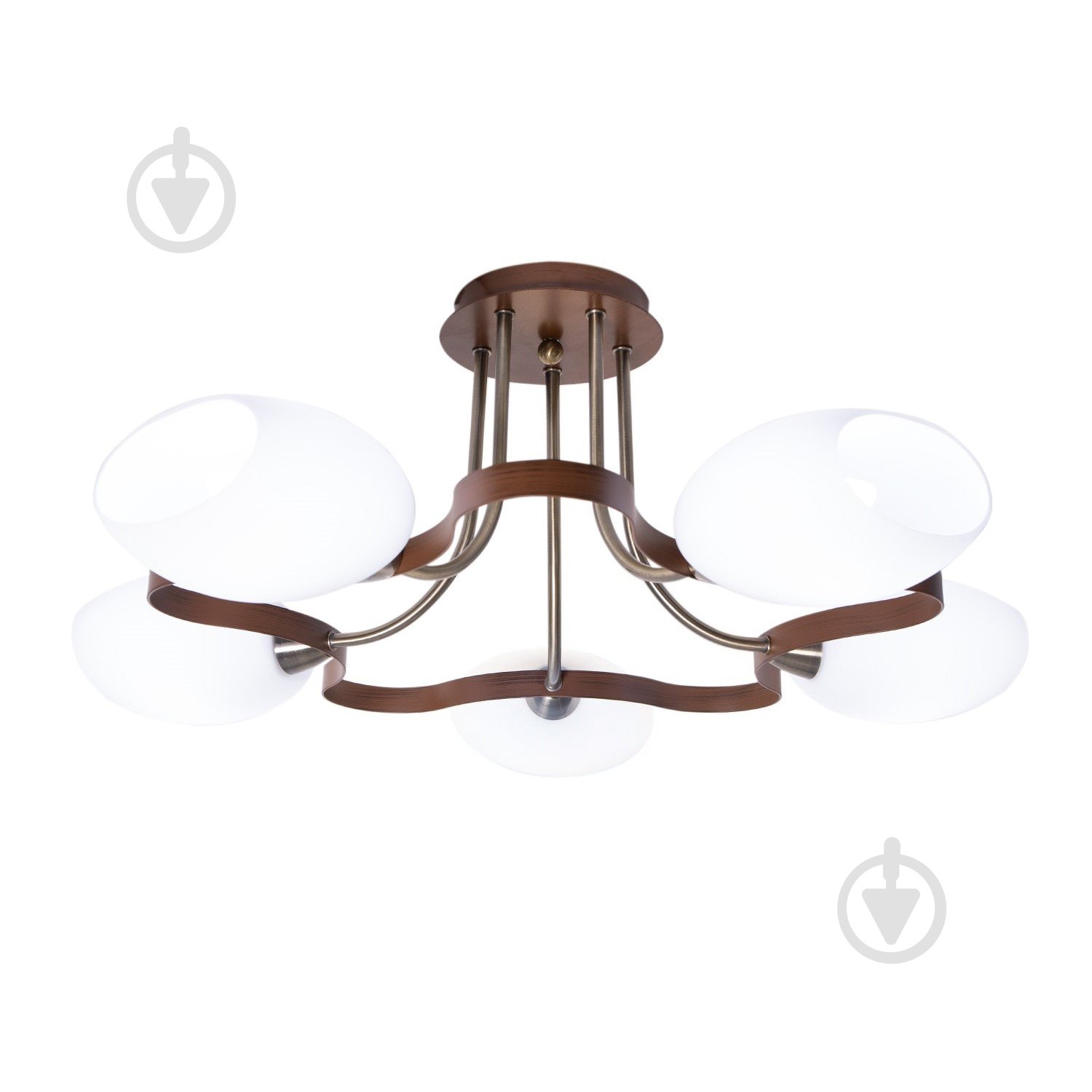 ВИТРИНА! Люстра потолочная Altalusse INL-9210C-15 5x40 Вт E14 античная бронза/орех - фото 2