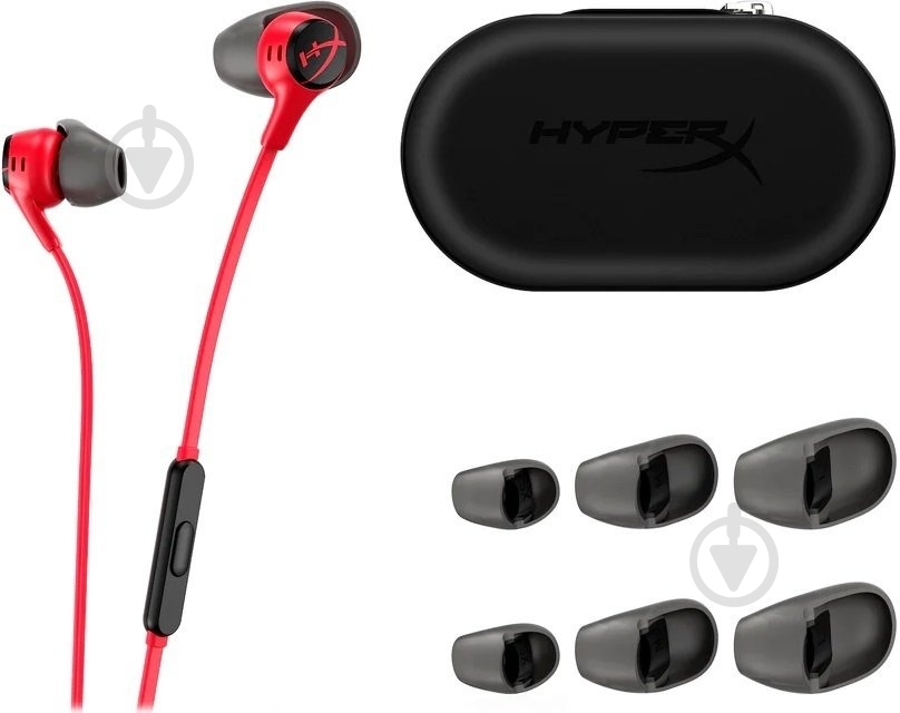 Наушники HyperX Cloud Earbuds II 3.5 мм red (705L8AA) - фото 3 Наушники HyperX Cloud Earbuds II 3.5 мм red (705L8AA) - фото 3
