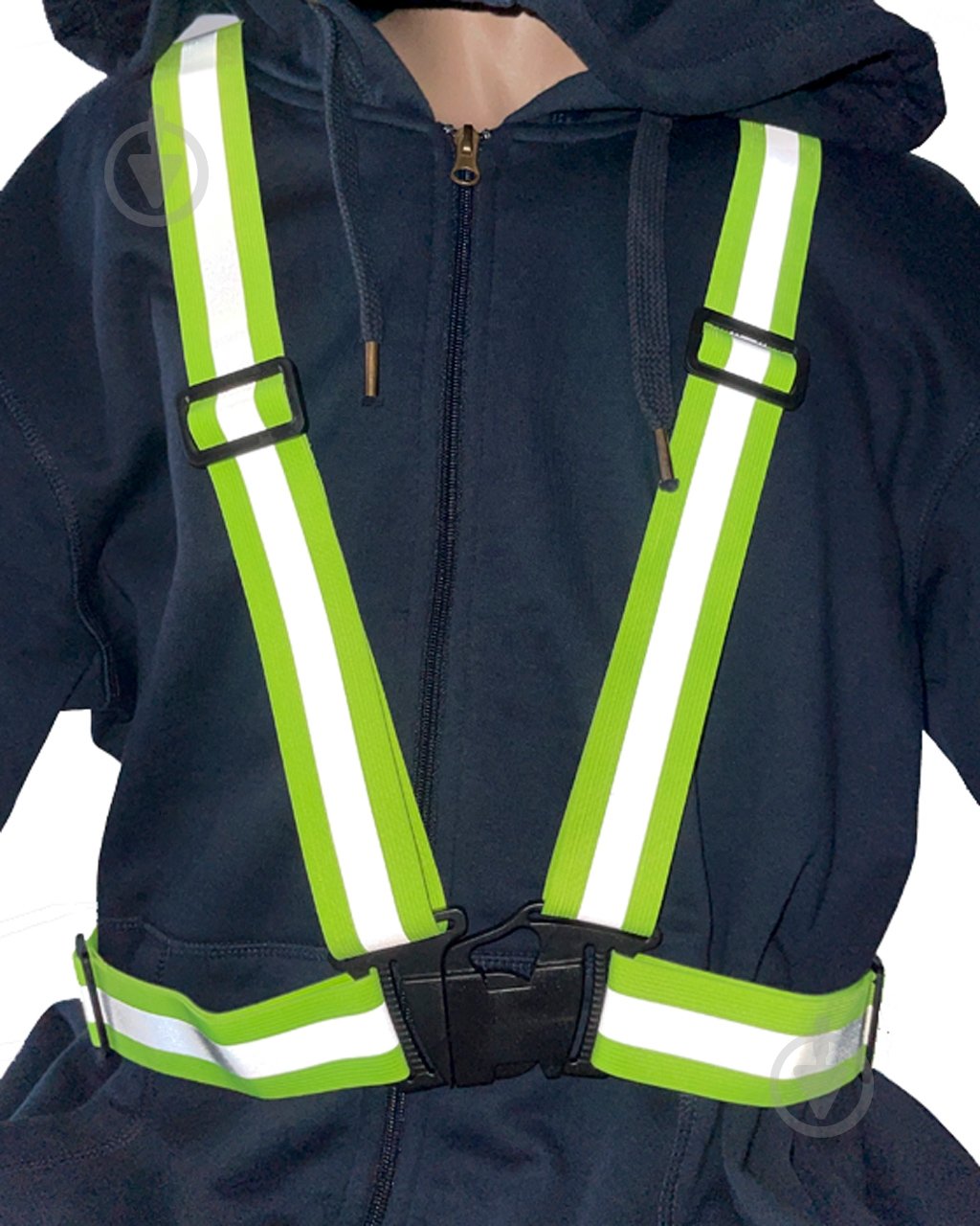 Жилет сигнальный LOOM пояс-підтяжка LM-0039-green - фото 1