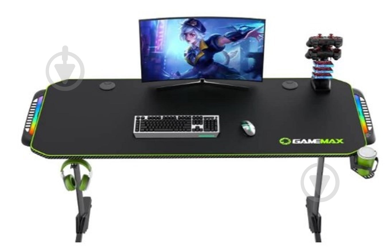Стол игровой GameMax D140 Carbon RGB Black - фото 2
