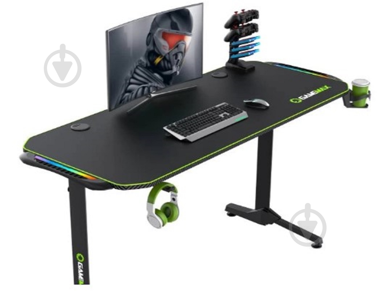 Стол игровой GameMax D140 Carbon RGB Black - фото 3