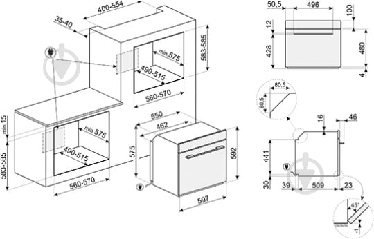 Духовой шкаф Smeg SF6100VS1 - фото 4 Духовой шкаф Smeg SF6100VS1 - фото 4