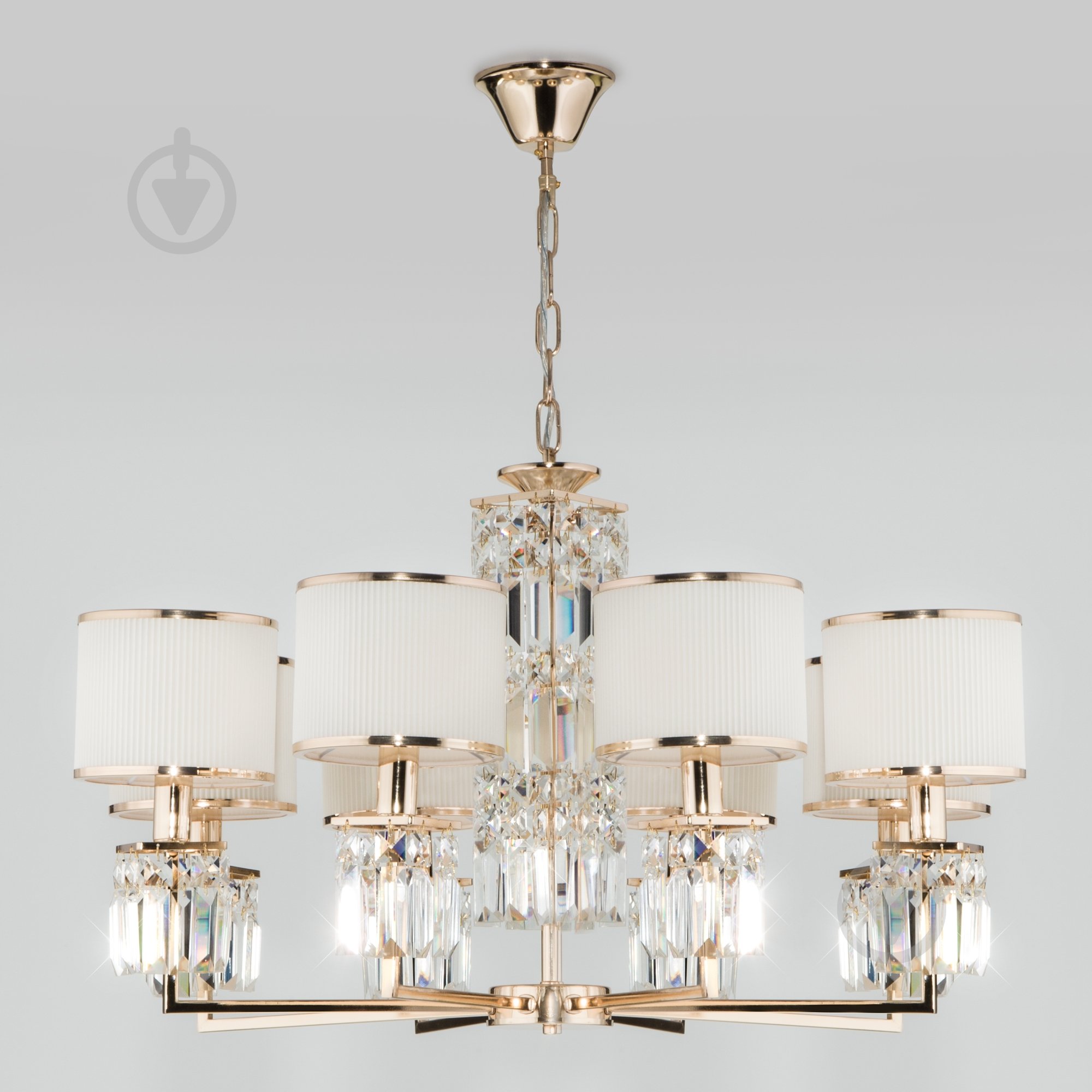 ВИТРИНА! Люстра подвесная Strotskis Zaffiro 10099/8 8x40 Вт E14 золотой - фото 1 ВИТРИНА! Люстра подвесная Strotskis Zaffiro 10099/8 8x40 Вт E14 золотой - фото 1