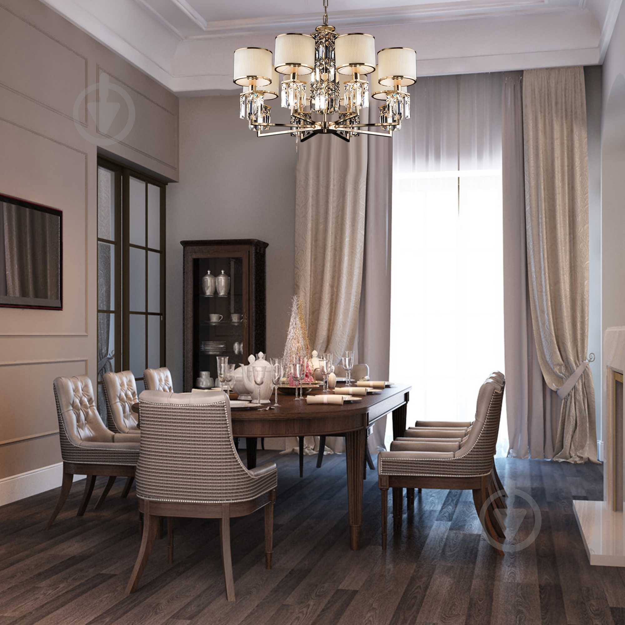 ВИТРИНА! Люстра подвесная Strotskis Zaffiro 10099/8 8x40 Вт E14 золотой - фото 8 ВИТРИНА! Люстра подвесная Strotskis Zaffiro 10099/8 8x40 Вт E14 золотой - фото 8