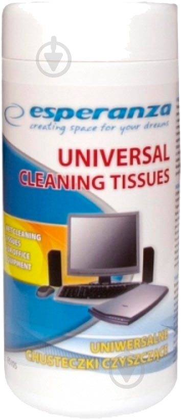 Серветки очищувальні Esperanza Universal Cleaning Tissues (ES105) - фото 1 Серветки очищувальні Esperanza Universal Cleaning Tissues (ES105) - фото 1